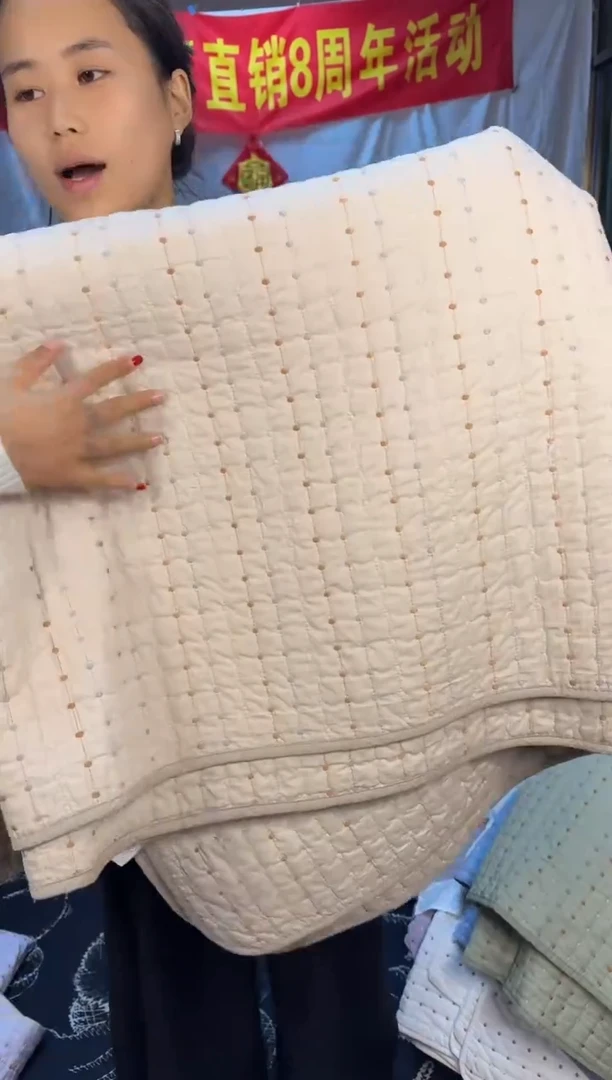 棉卡其色230*250单床盖