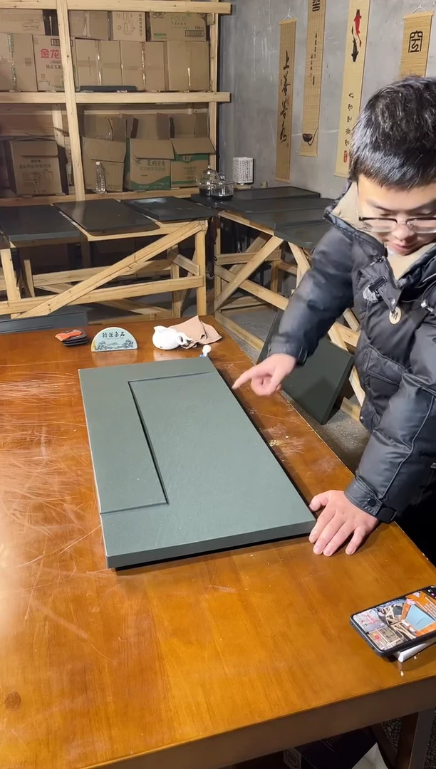 【直播间限时福利专属链接】天罗绿石茶盘对饮/80*37*3