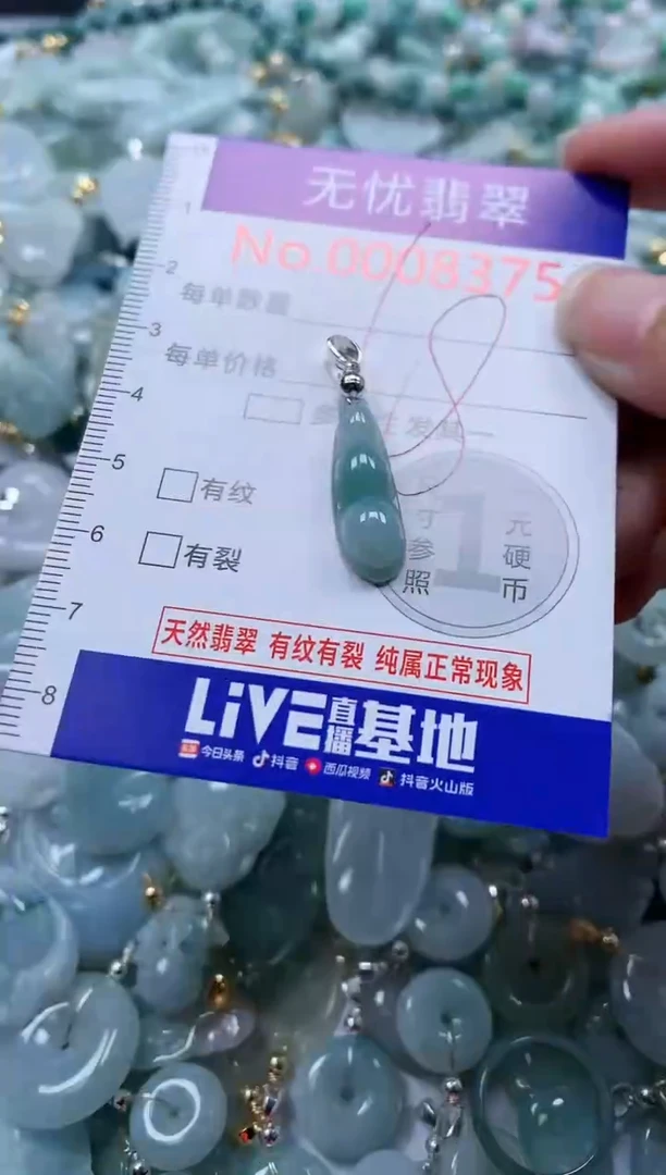 翡翠未镶嵌吊坠(不含链)8375