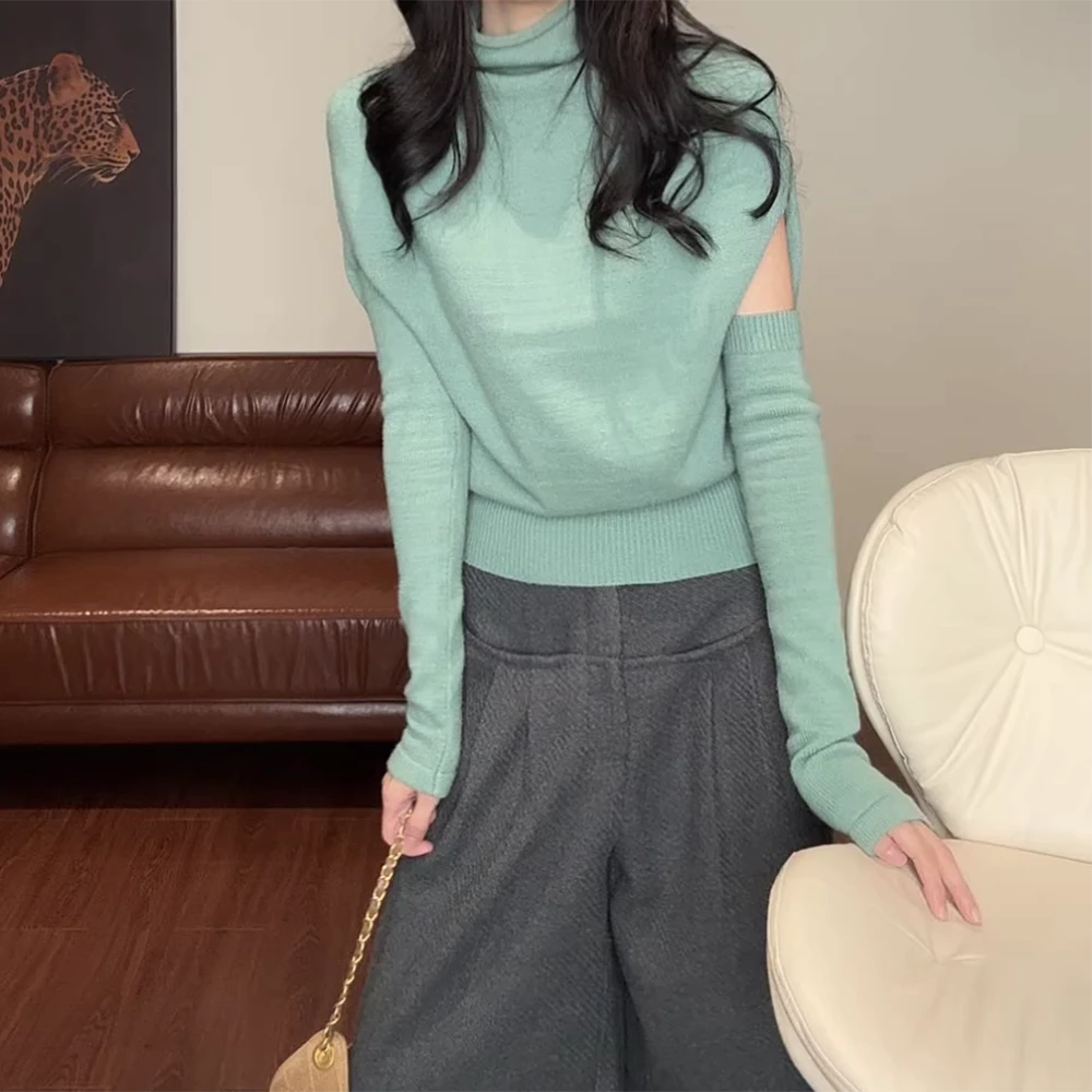 时尚百搭显瘦蝙蝠袖收腰圆领针织衫长袖时尚百搭韩版C6597