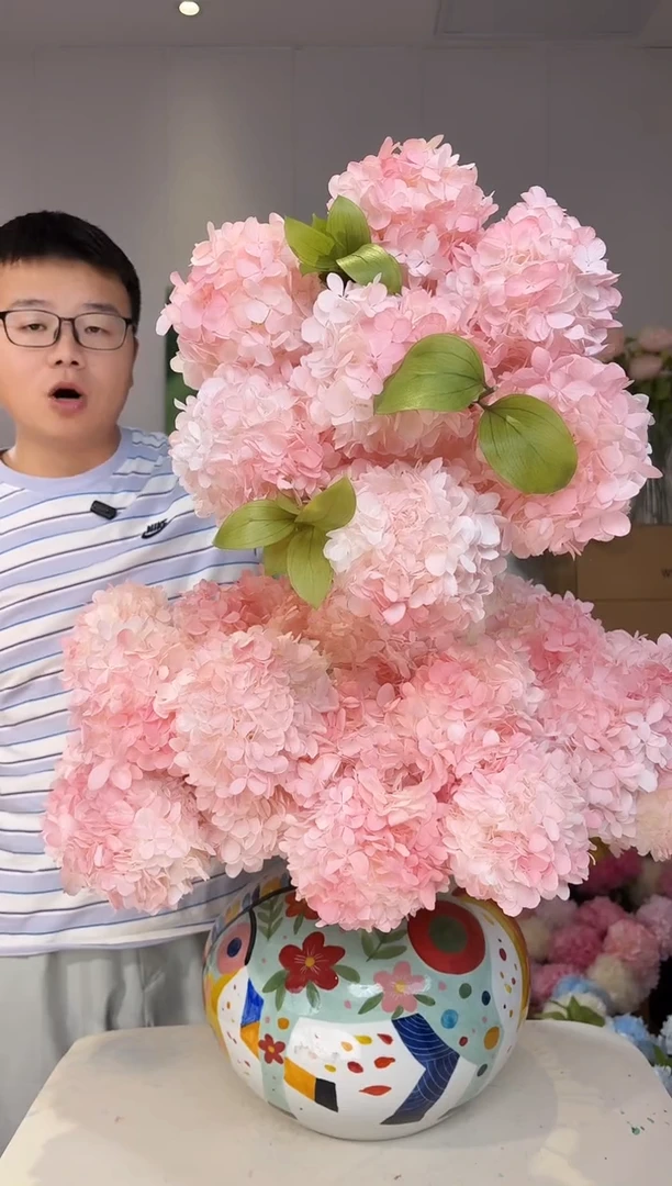 永生大叶绣球7枝(香草草莓)+3枝小橘叶(开播福利)