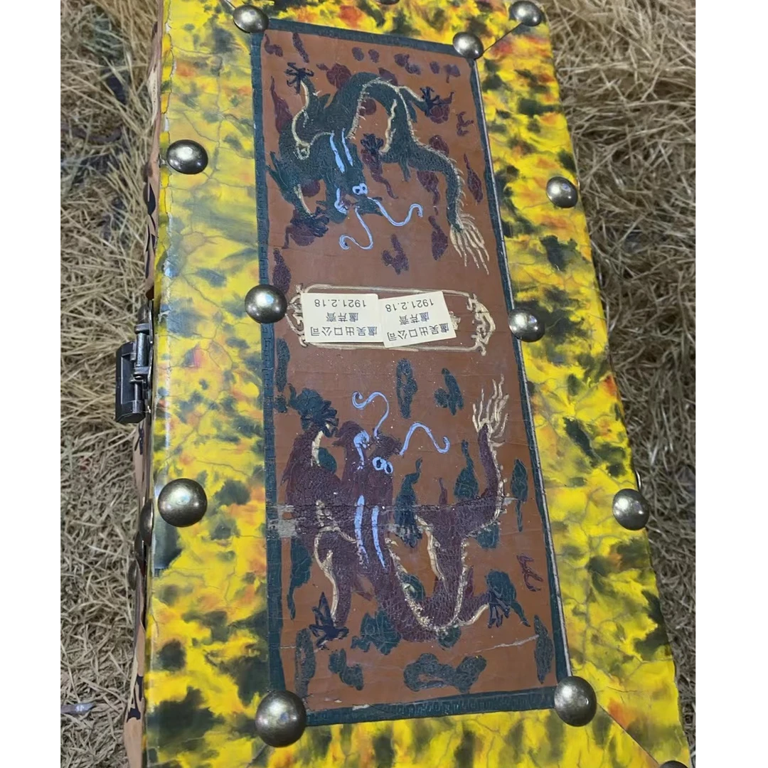 铜钉黄箱摆件（杰起臻选）