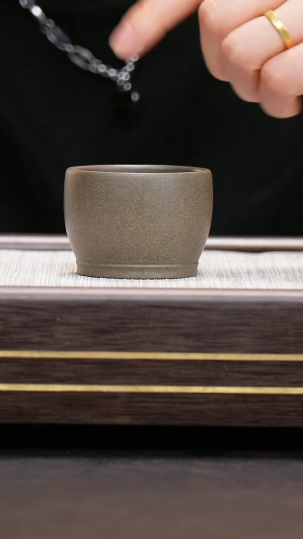 茶壶紫砂青段  花鼓杯