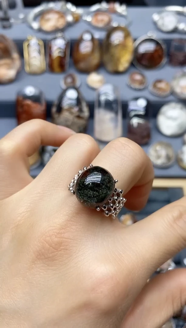 戒指银S925镶嵌水晶水晶水晶