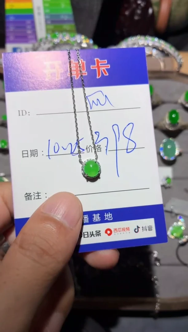 颈饰银S925镶嵌翡翠瓜*0231902758