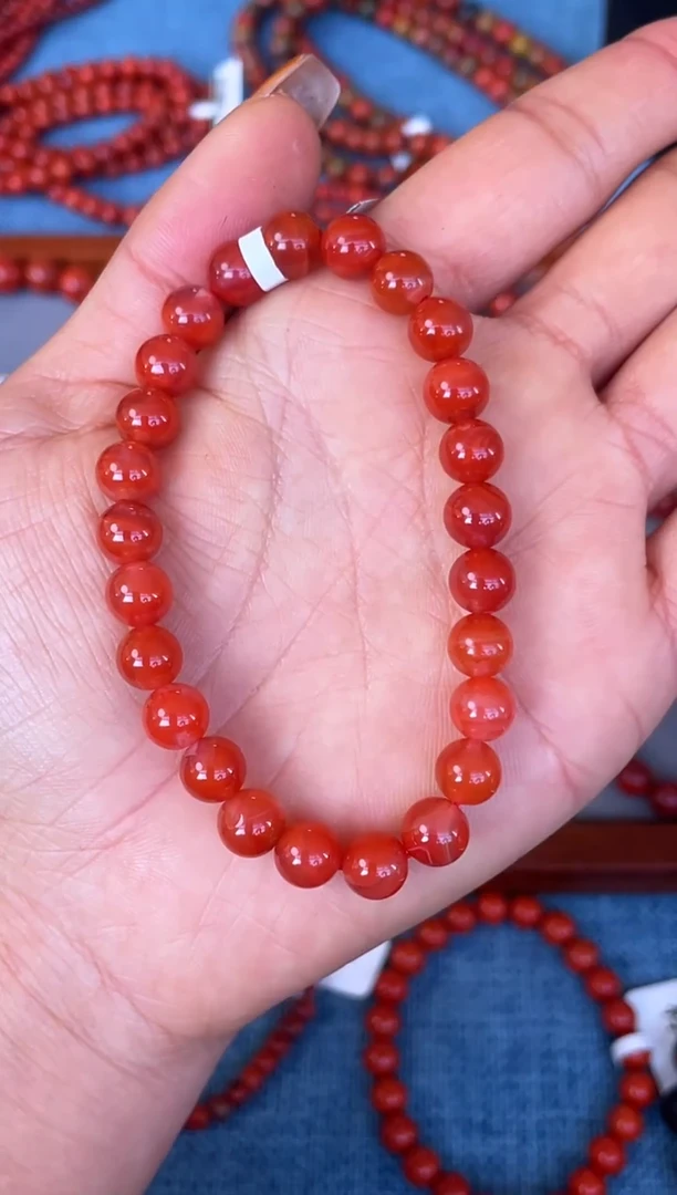 未镶嵌手串南红玛瑙N37凉山瓦西料单圈