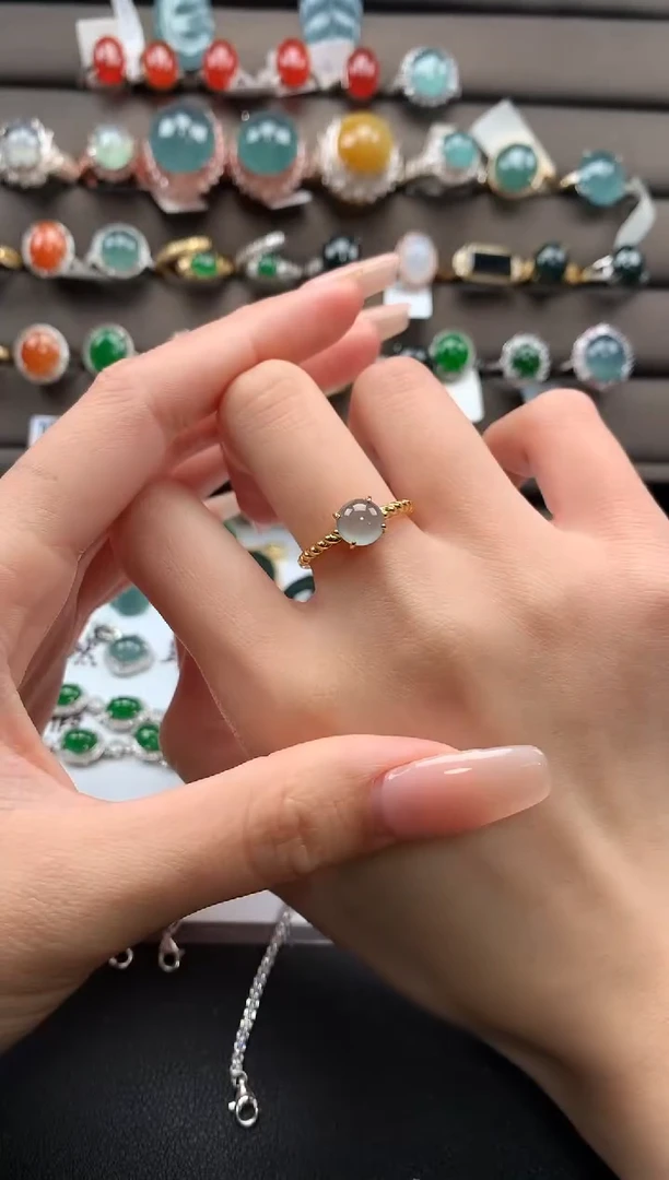 【闪购商品】翡翠戒指银S925镶嵌32132131231