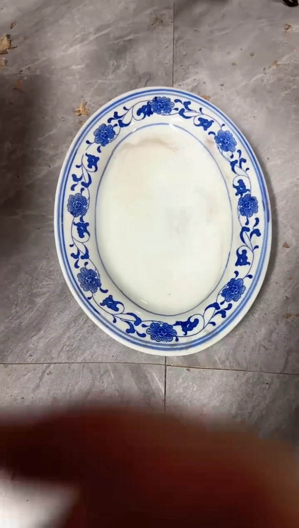 其他A003微瑕景德镇制陶瓷鱼盘一件