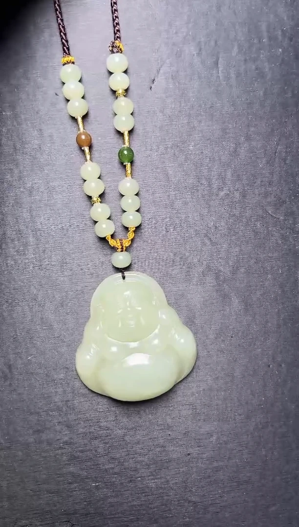 颈饰未镶嵌和田玉和田玉diy佛公 J13308