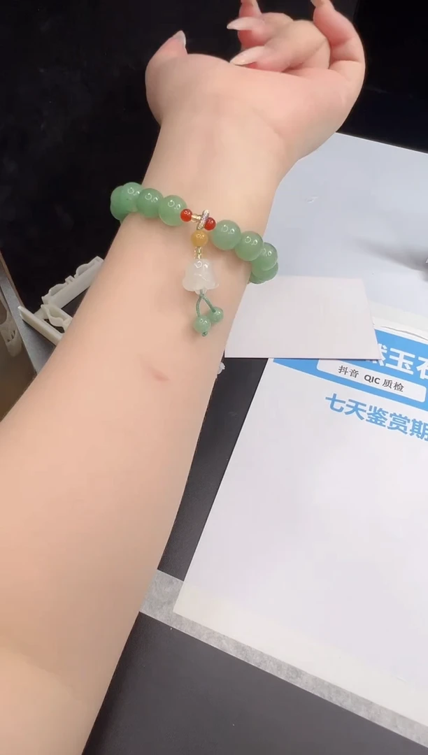 石英质玉手镯未镶嵌东陵玉 圆珠10mm 手链