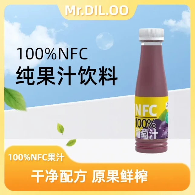 Mr.DIL.OO NFC纯果汁饮料 鲜果压榨无添加（300ml/瓶） 6瓶装