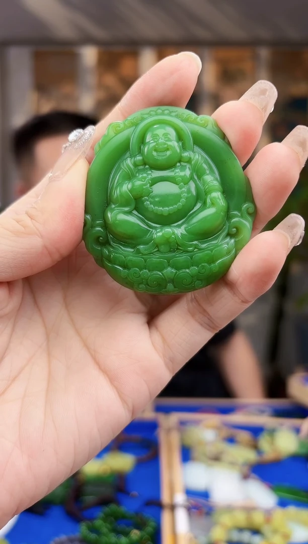 和田玉未镶嵌挂件拍一发一
