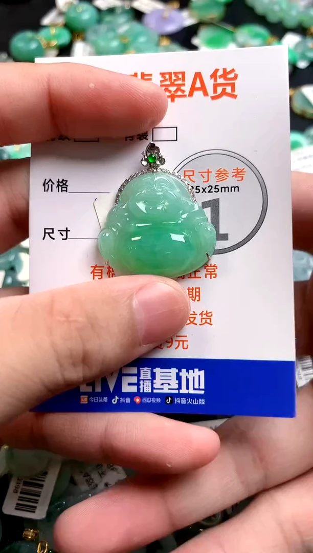 颈饰18K金镶嵌翡翠0617398479