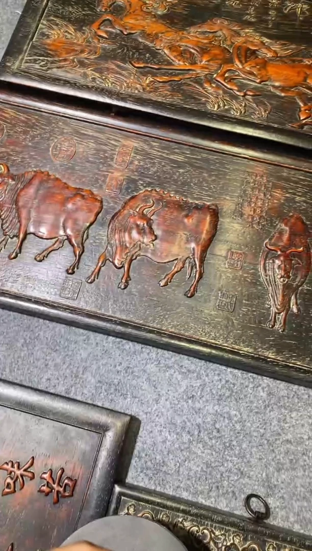 香榧木紫檀拆件雕刻板以直播间实物为准wuniu