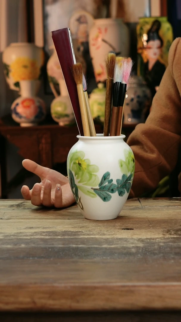 【闪购商品】瓷片景德镇纯手工釉下彩精品花瓶