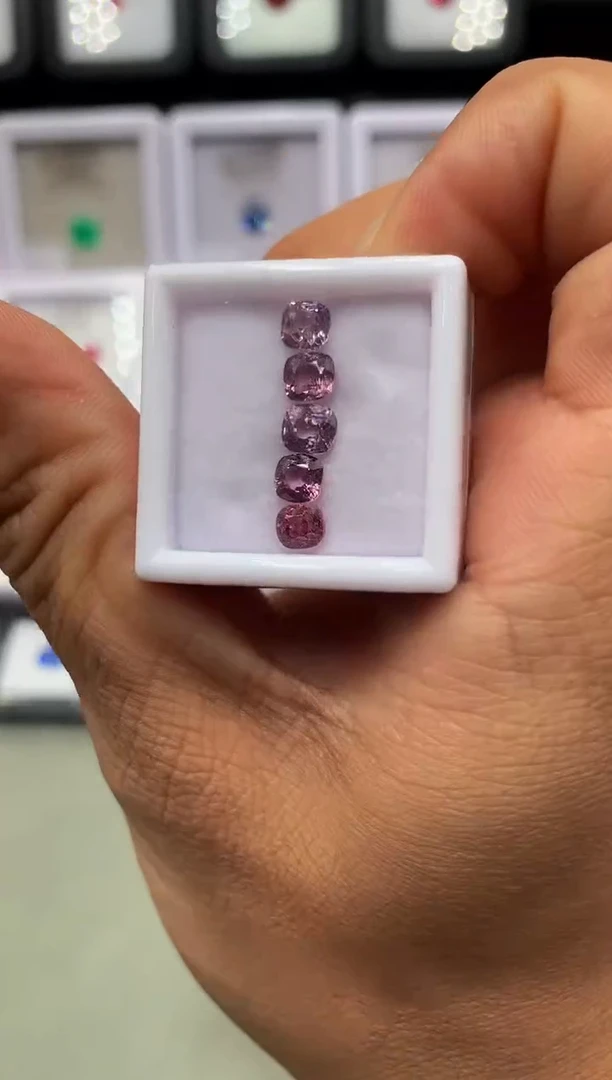 【闪购商品】定制尖晶石裸石未镶嵌枕型 一盒5/P 2.75ct