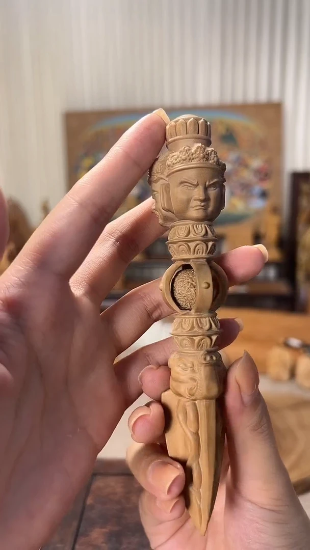 檀香木其他工艺品降魔杵  H