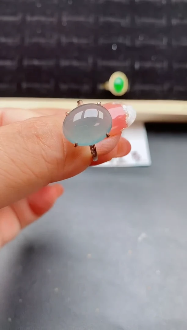 【闪购商品】翡翠戒指银S925镶嵌565656