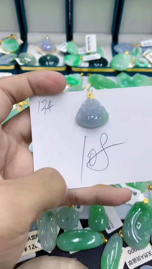 颈饰18K金镶嵌翡翠11111111