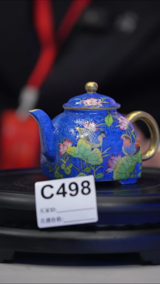 【闪购商品】瓷片景德镇陶瓷扒花茶壶498