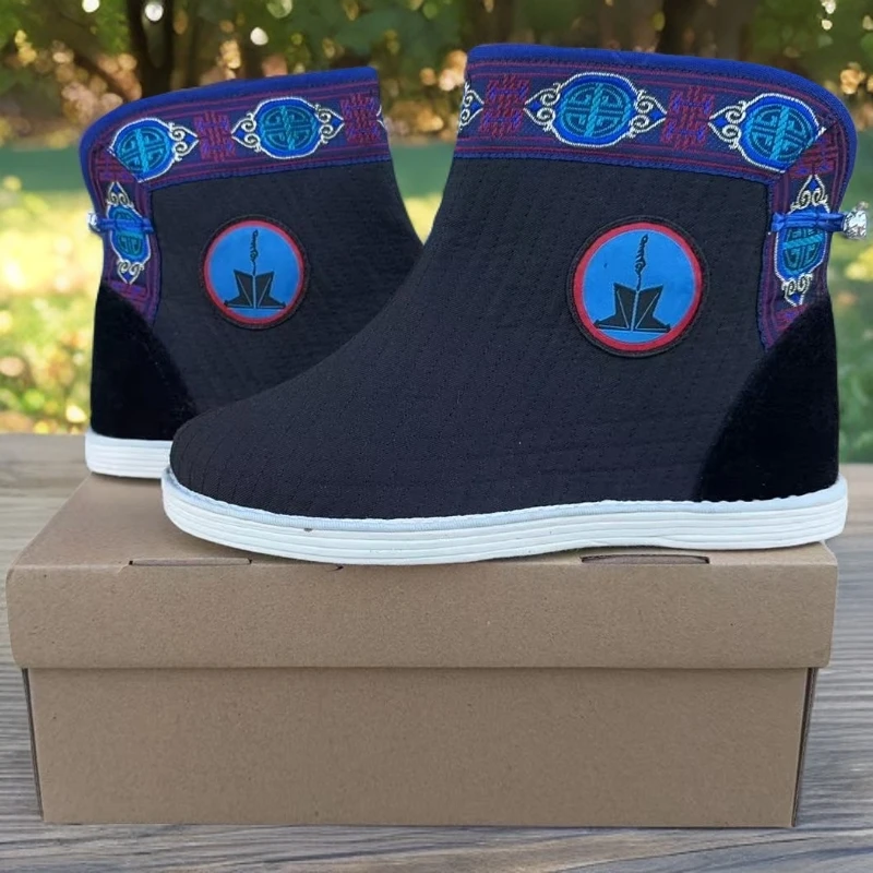 蒙古元素民族风纯手工布鞋