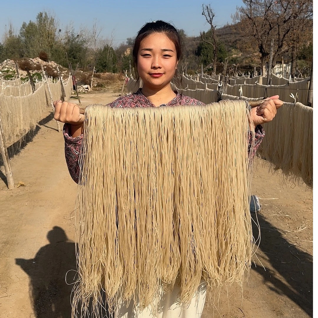 [支持试吃，不满意退货包运费]山西农村传统手工红薯粉条自然晾晒