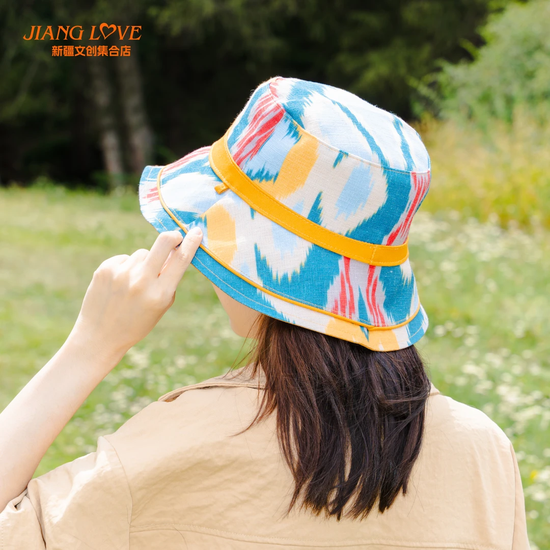 新疆文创太阳帽遮阳拍照出片渔夫帽百搭可折叠女生新疆伴手礼
