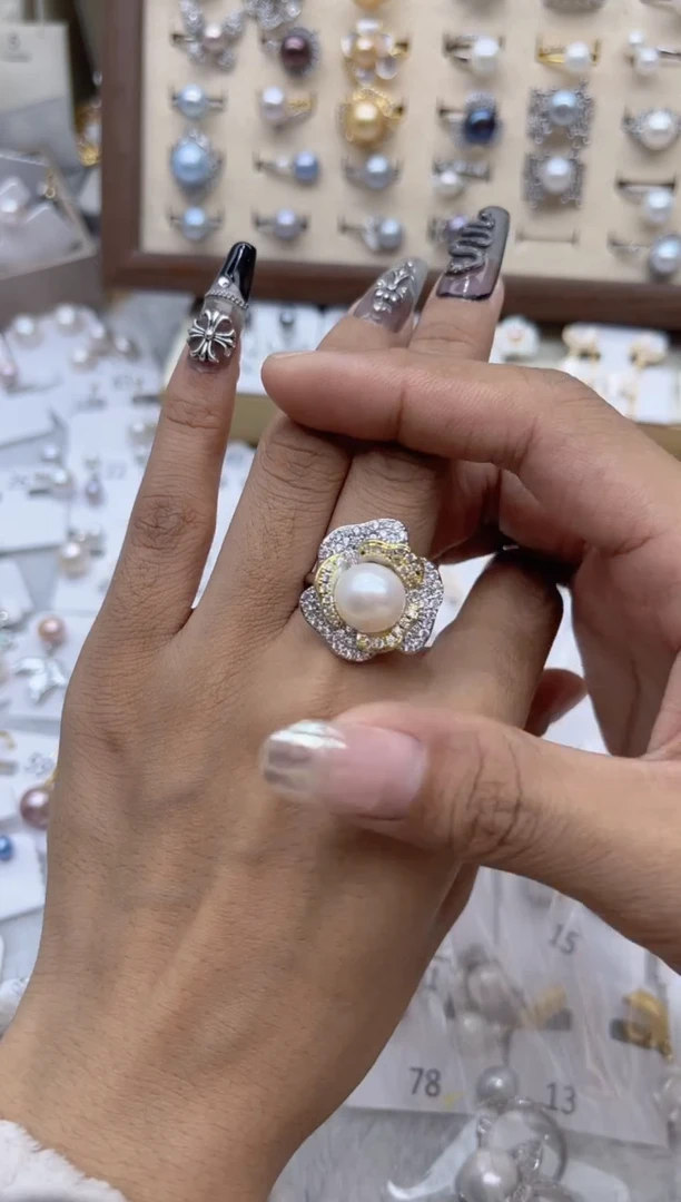 【闪购商品】淡水珍珠戒指合金113