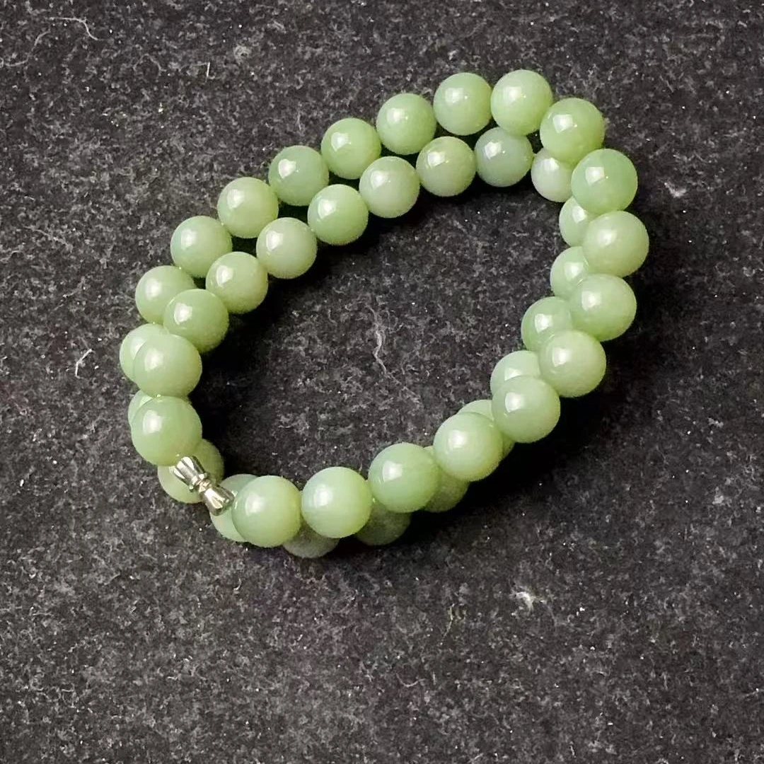 和田玉碧玉猫眼项链0629