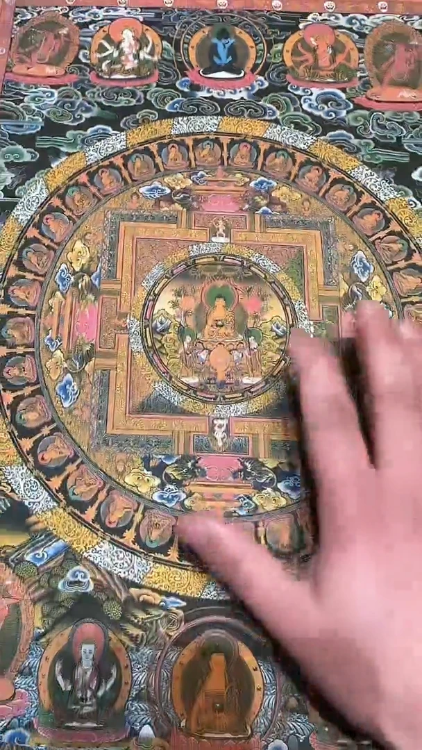 卷轴画【主播精品】高端卷轴画——唐卡曼茶罗AA152