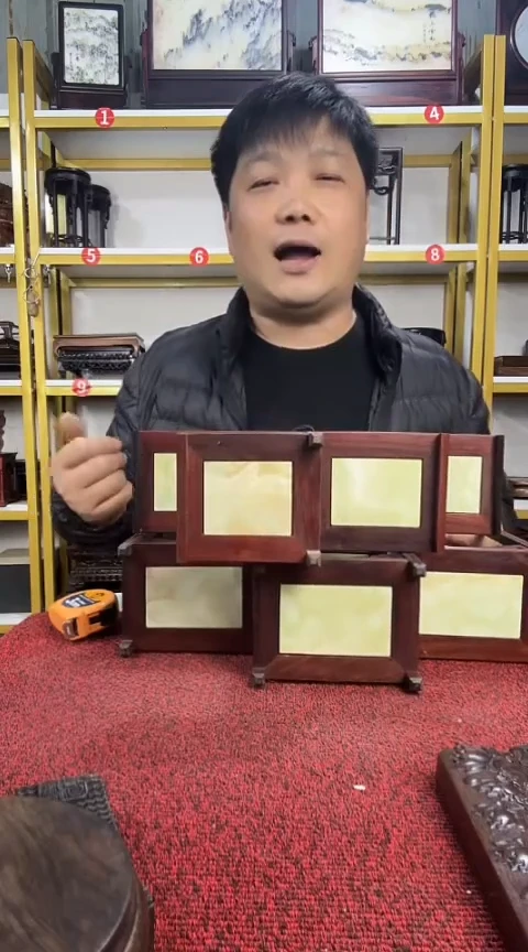 木酸枝木博古架34*30*9CM//2个