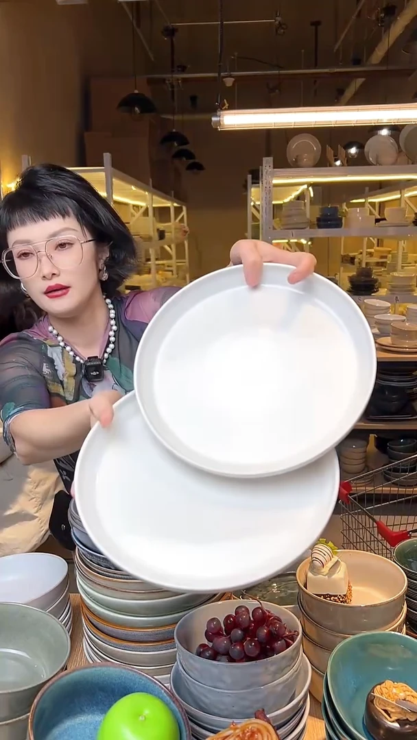 瓷278外贸尾货高温釉下彩陶瓷餐具默认微瑕