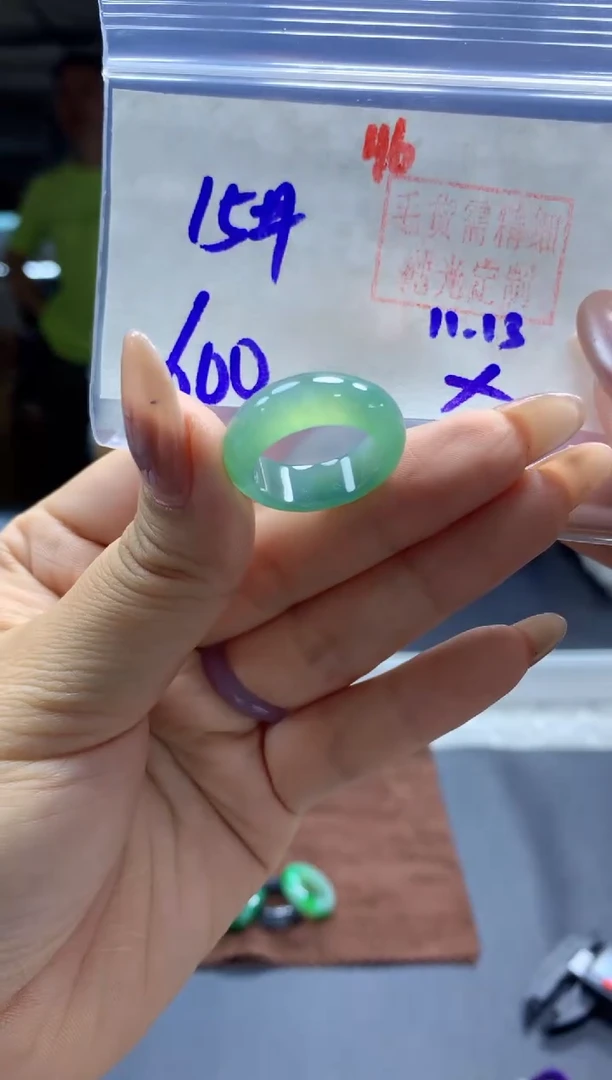 未镶嵌定制翡翠戒圈#600元-毛货需精细抛光