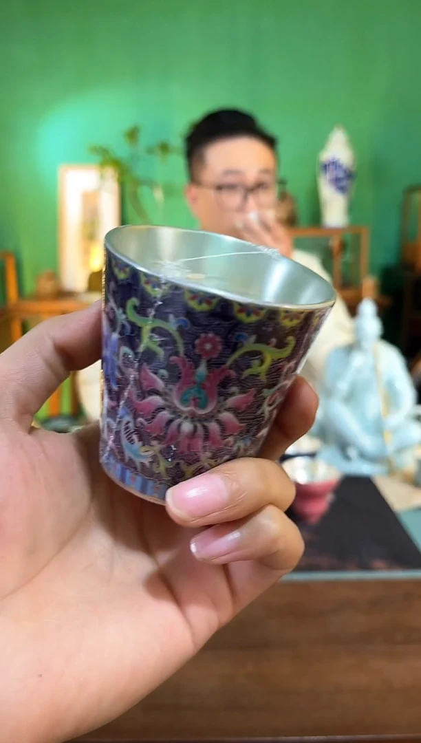 鎏银主人杯（珐琅彩），工厂自产自销