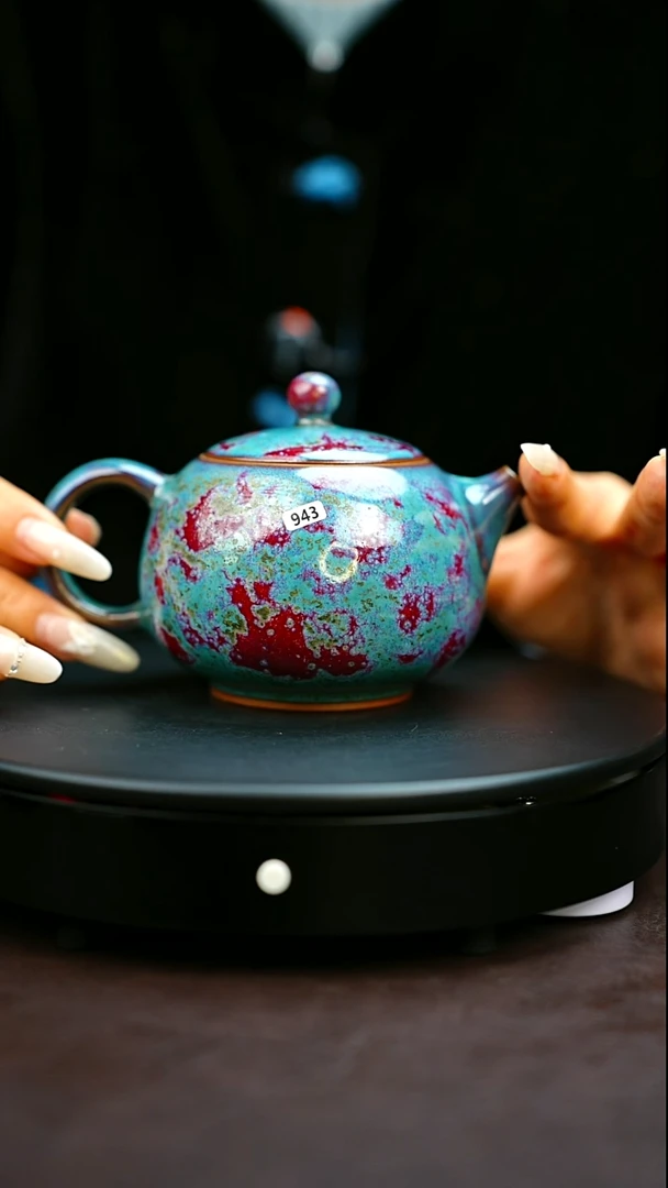 943#原矿钧瓷炉钧釉西施壶