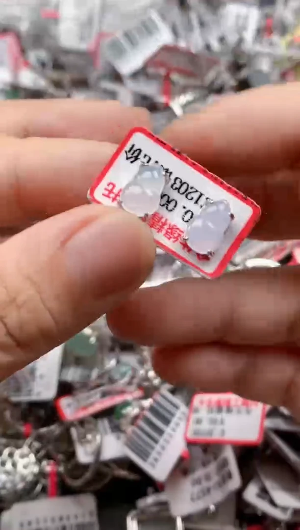 银S925镶嵌戒指翡翠天然A货缅甸翡翠