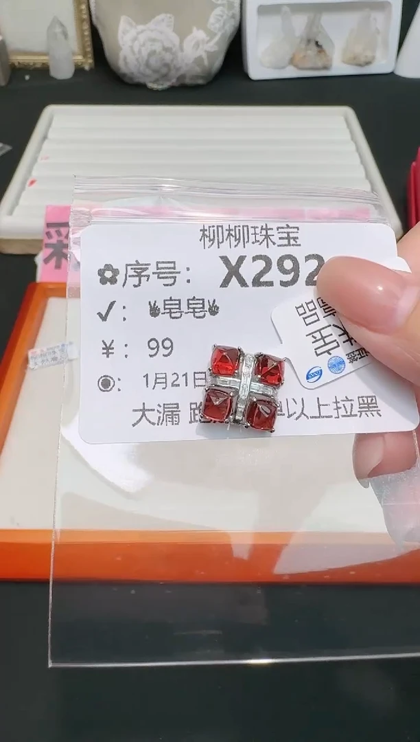 【闪购商品】石榴石颈饰银S925镶嵌多样性发一X292