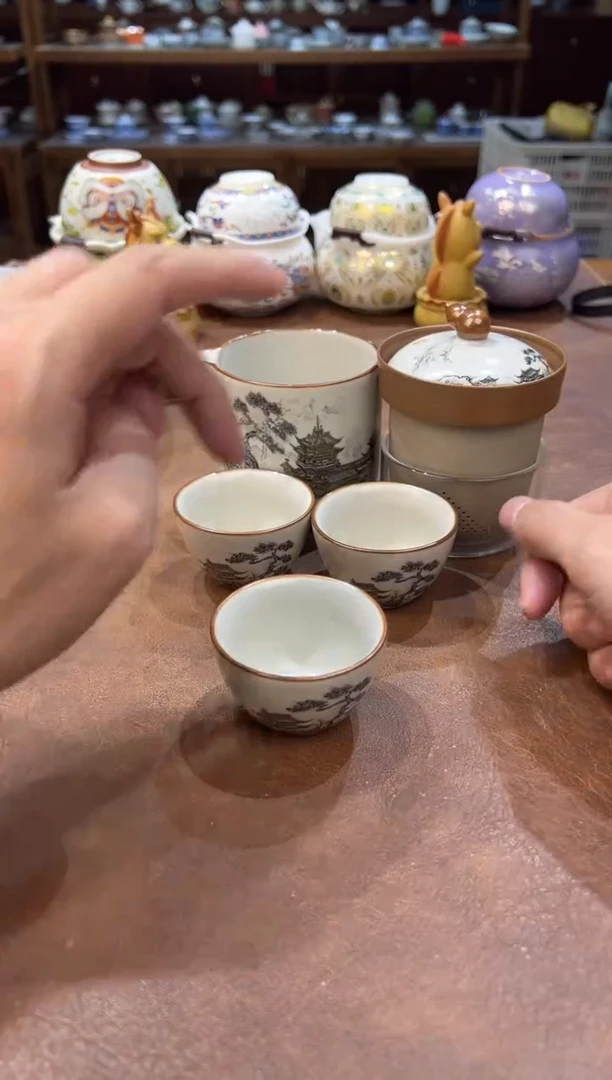 真的很便宜会开片的旅行茶具