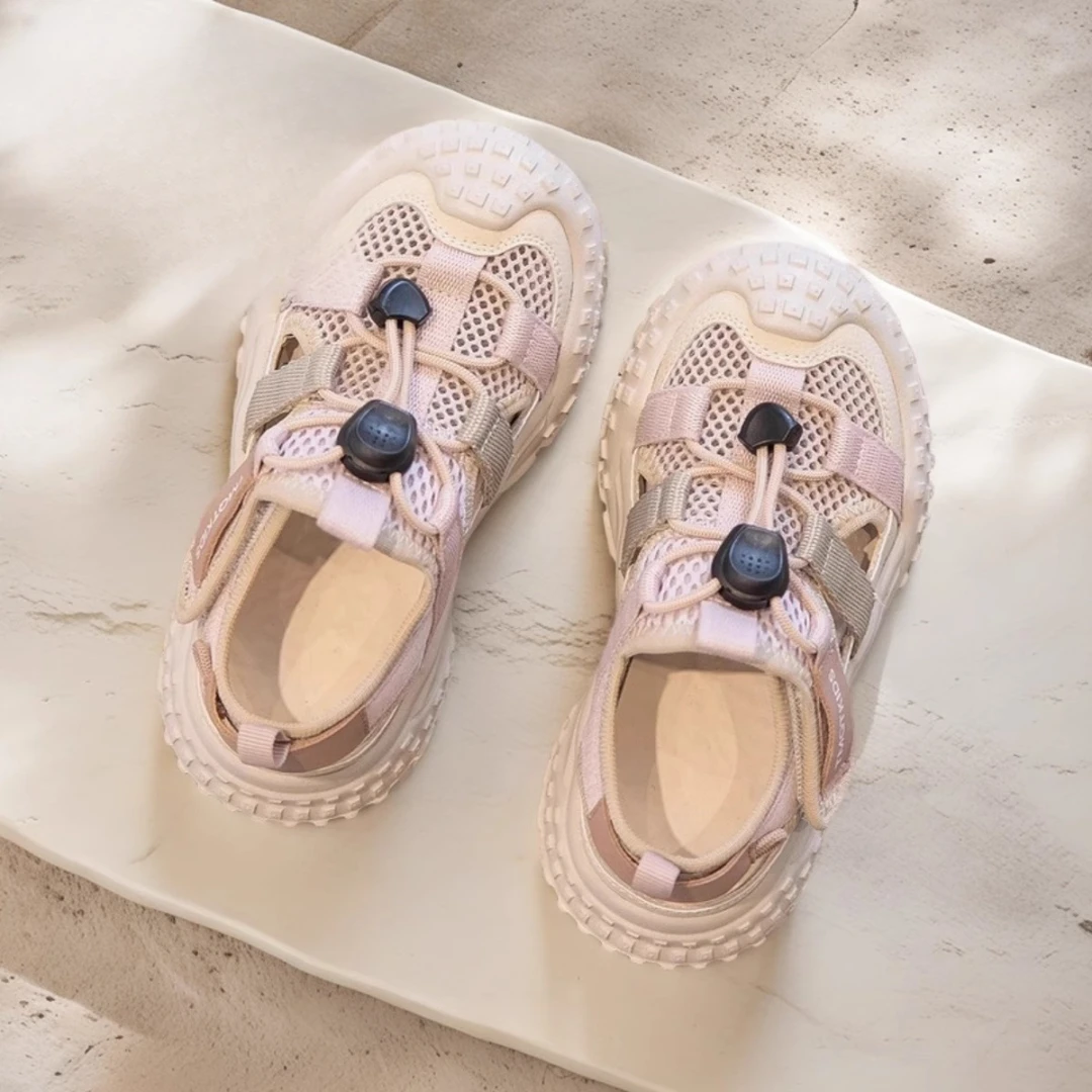 【品牌】女童凉鞋2025新款夏款男童包头运动鞋儿童鞋子夏季鞋单网鞋