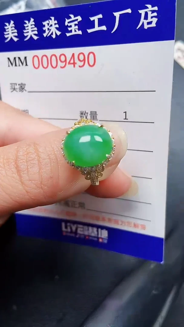 翡翠银S925镶嵌颈饰9490