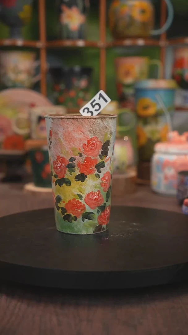 紫砂油画釉下彩手绘351
