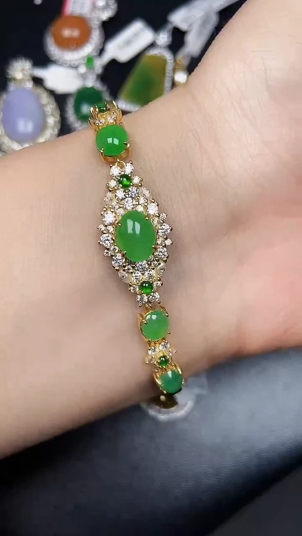 银S925镶嵌戒指翡翠1200