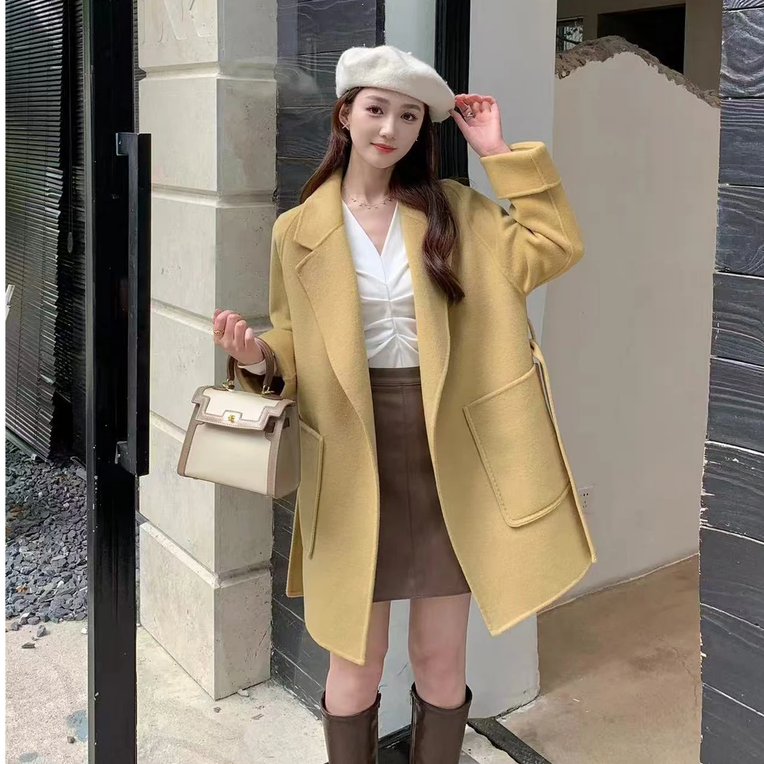 双面羊毛大衣（25705）时尚