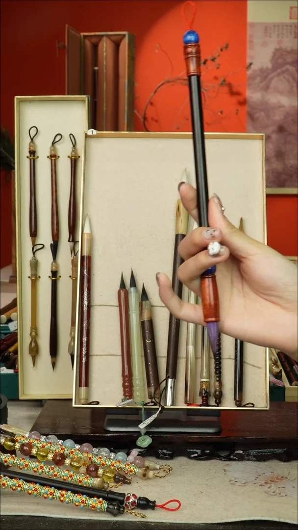 288号闪孤品高货毛笔链接 清水试笔 蘸墨不退