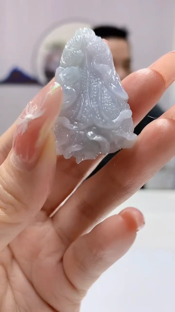 【闪购商品】定制翡翠未镶嵌3916DD-毛货挂件60