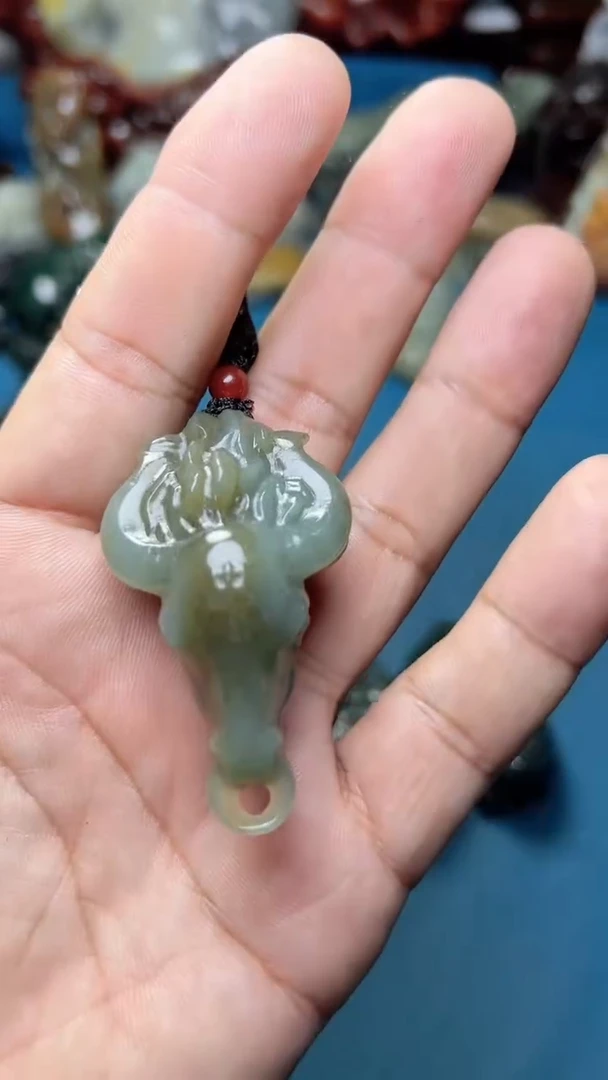 和田玉未镶嵌挂件.