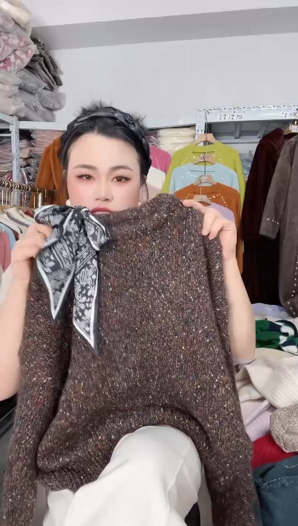 丝巾 毛衣   花沙