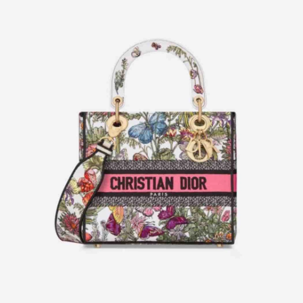 99新 DIOR/迪奥 Dior 中号 Lady D-Lite 手袋