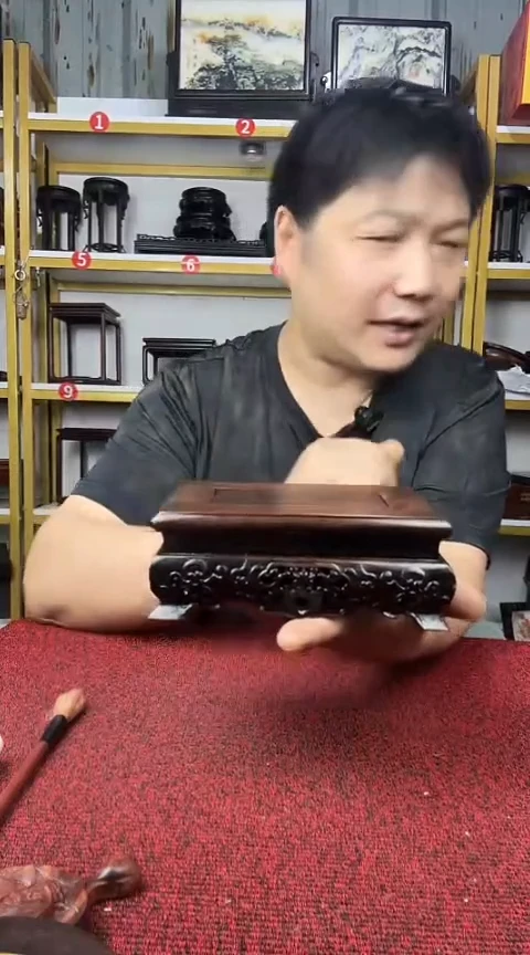 木非洲黑檀长方底座14.5*9*5.5CM