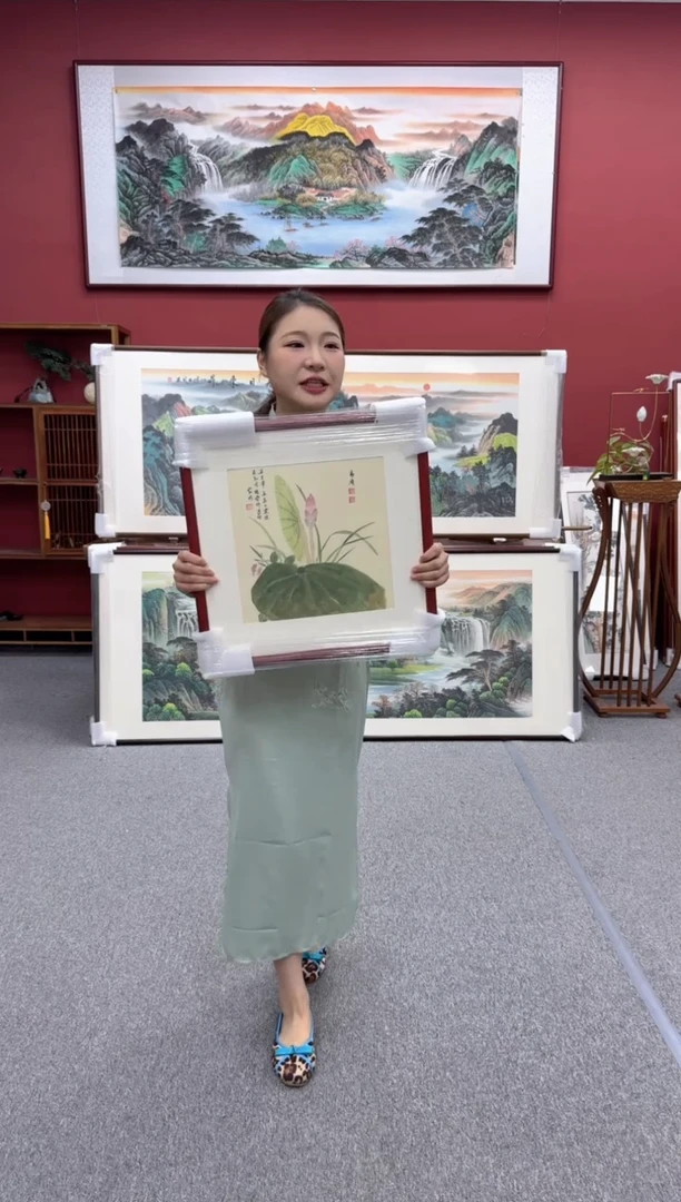 国画手绘 斗方 48*48